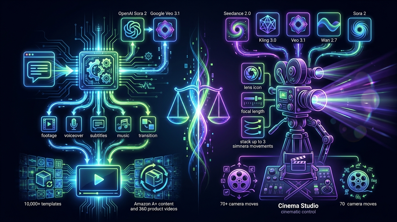 InVideo or Higgsfield, which AI Video Suite for Creators Wins